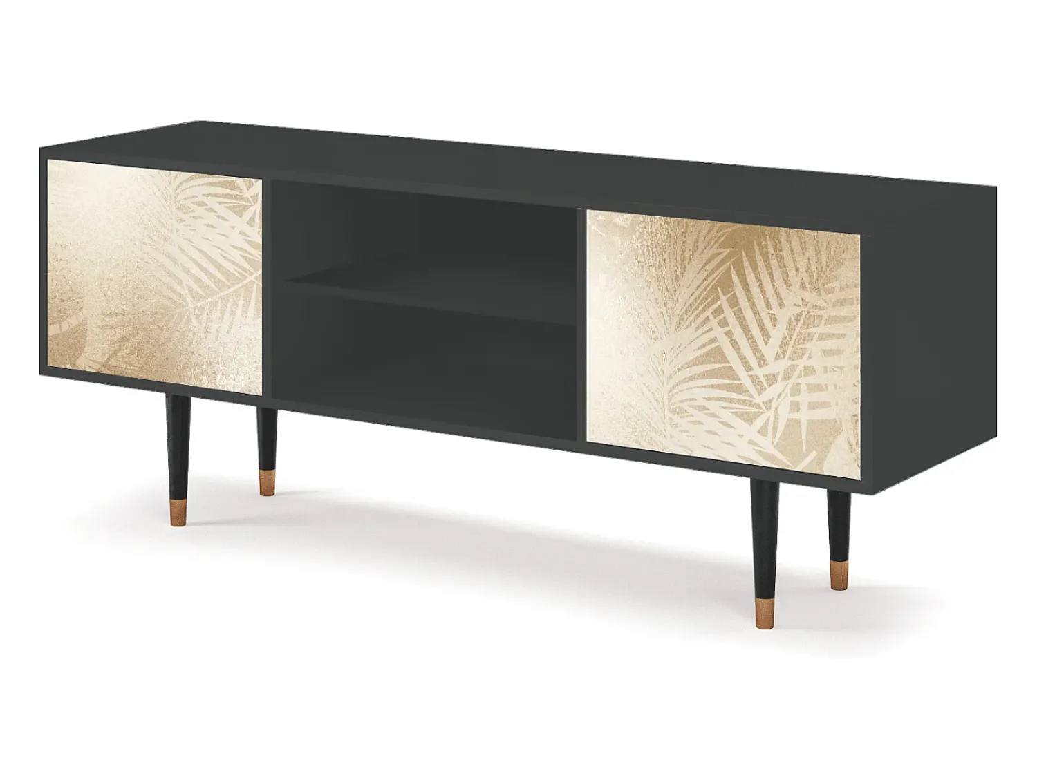 New Mueble de TV - 170х69х48 cm - T2 - Plant of the Dessert, Antracite Cinza antracite