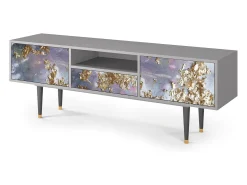 Móvel De Tv* Mueble de TV - 170х59х41 cm - T6 - Planet Earth, Cinza Cinzento