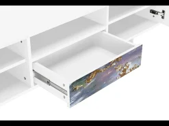Best Mueble de TV - 170х59х41 cm - T6 - Planet Earth, Branco Bege