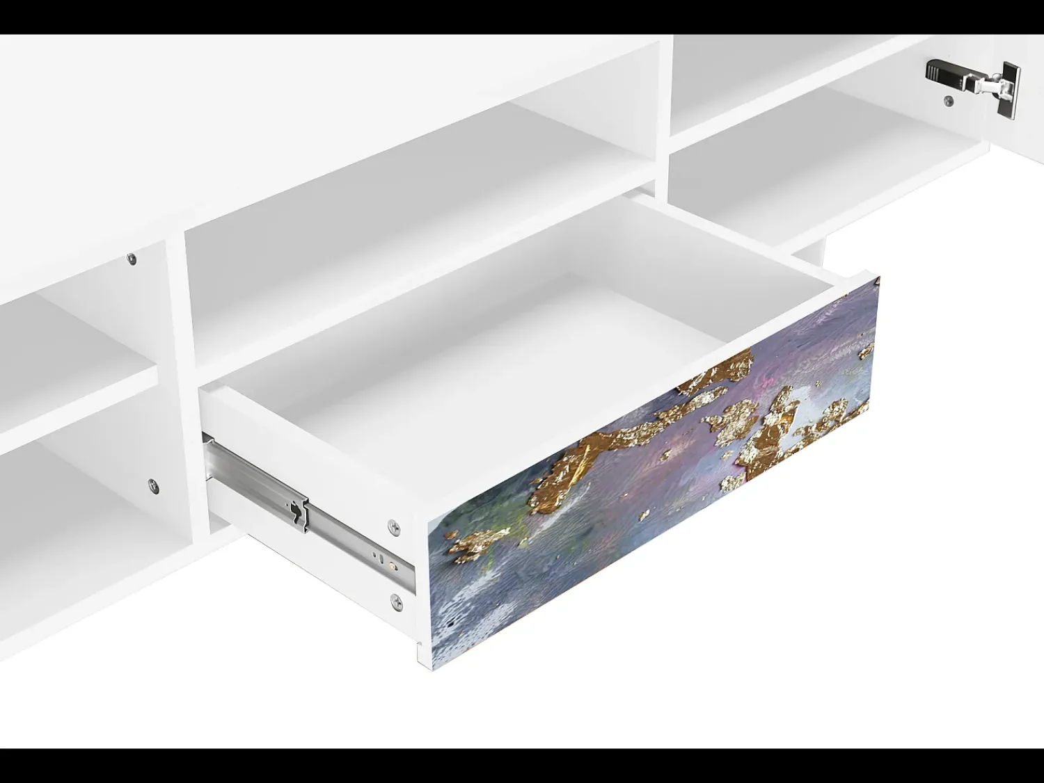 Best Mueble de TV - 170х59х41 cm - T6 - Planet Earth, Branco Bege