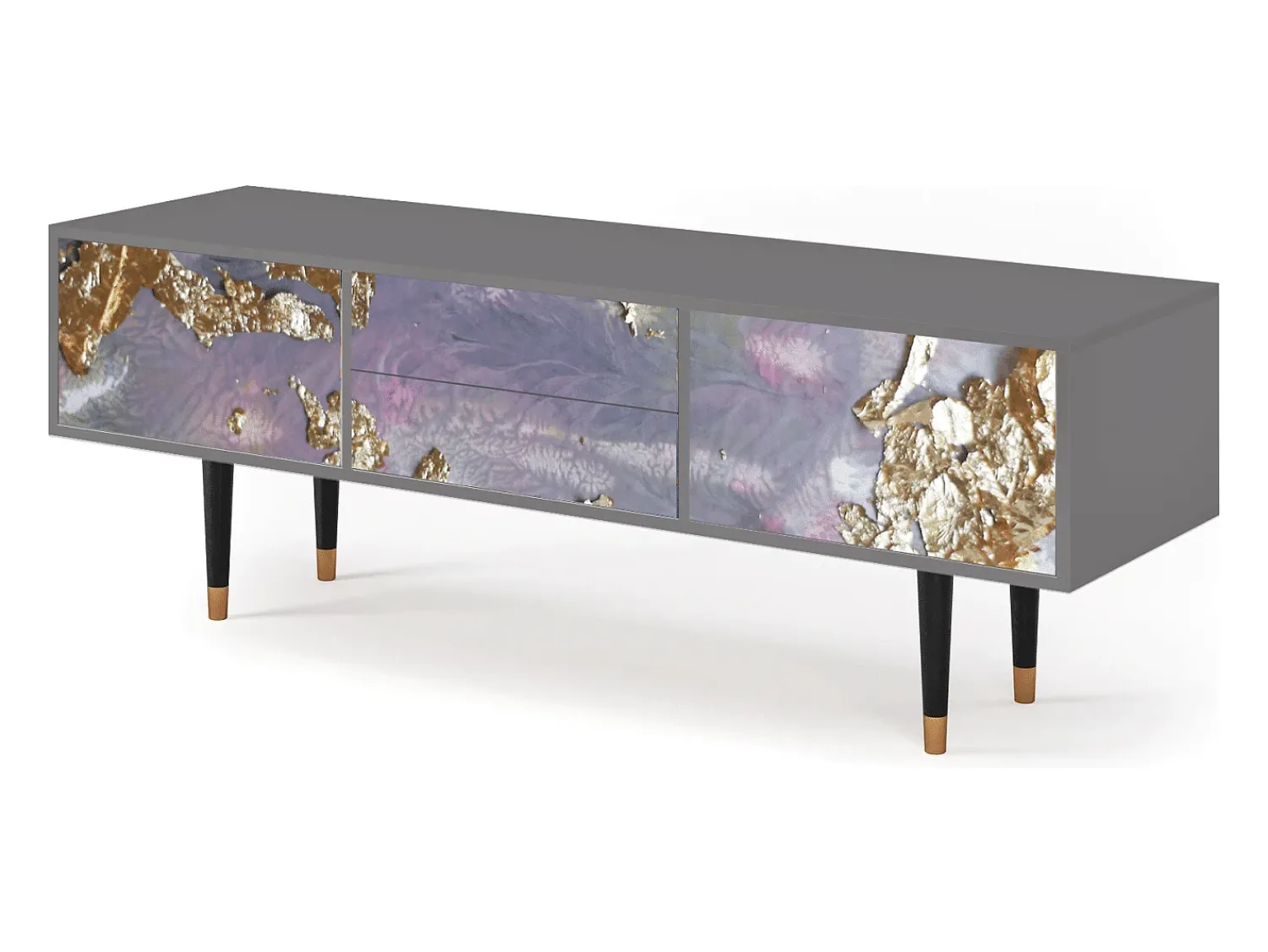 Móvel De Tv* Mueble de TV - 170х59х48 cm - T4 - Planet Earth, Cinza Cinzento