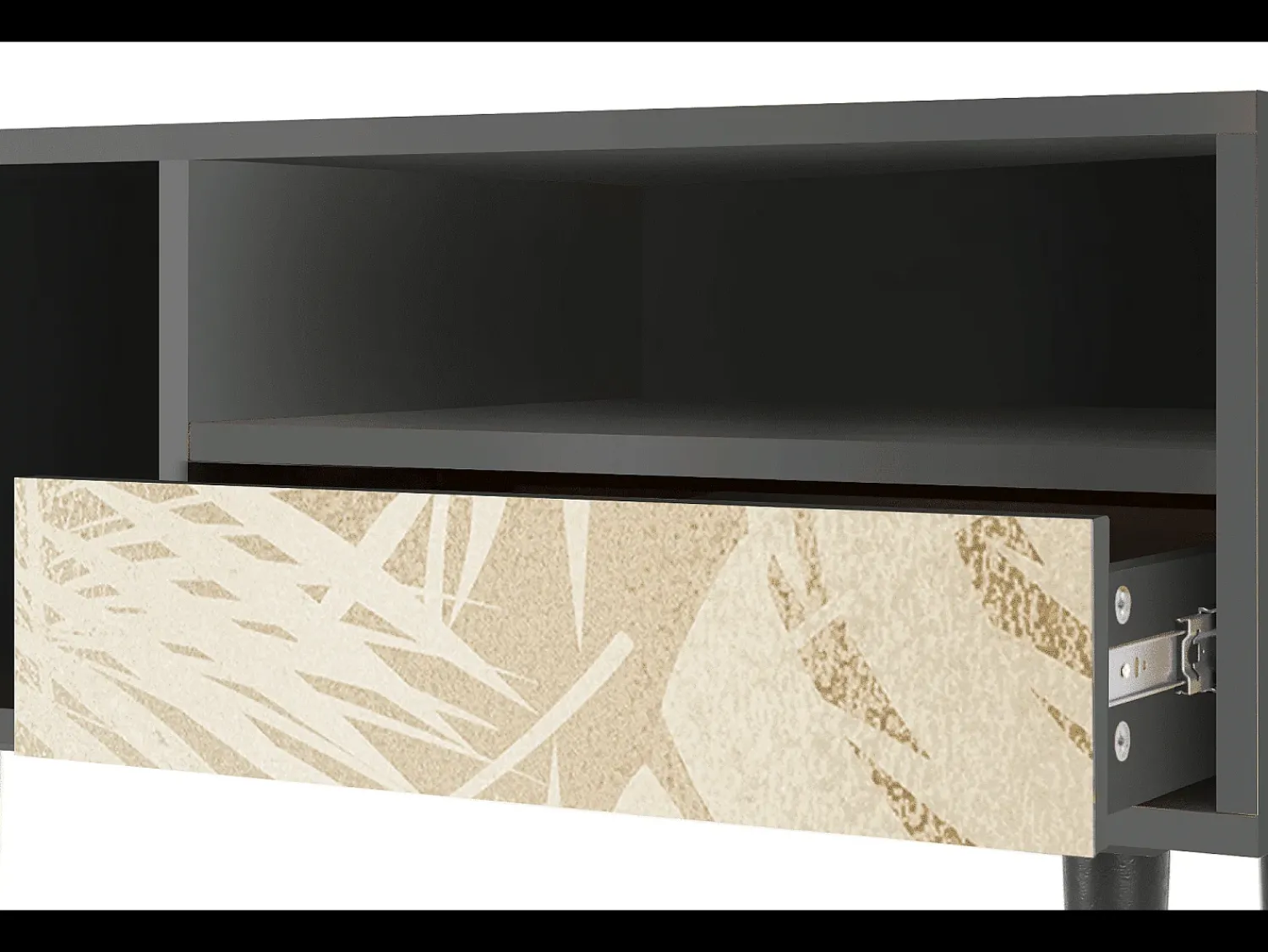 Clearance Mueble de TV - 115х59х48 cm - T3 - Plant of the Dessert, Antracite Cinza antracite