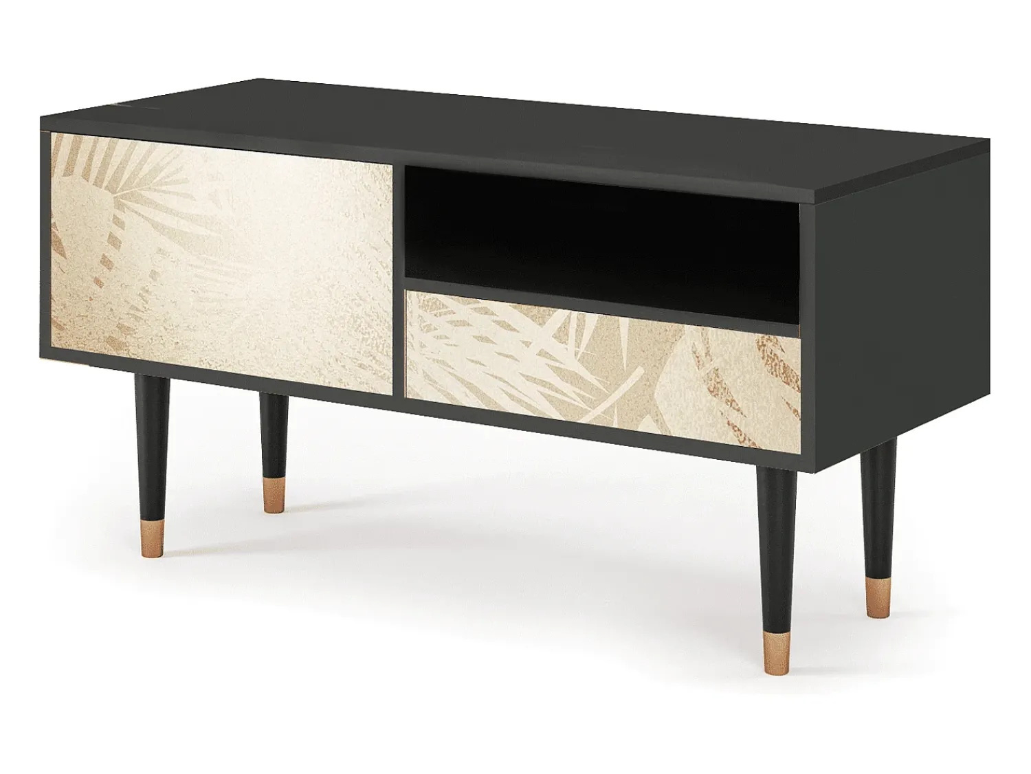Clearance Mueble de TV - 115х59х48 cm - T3 - Plant of the Dessert, Antracite Cinza antracite