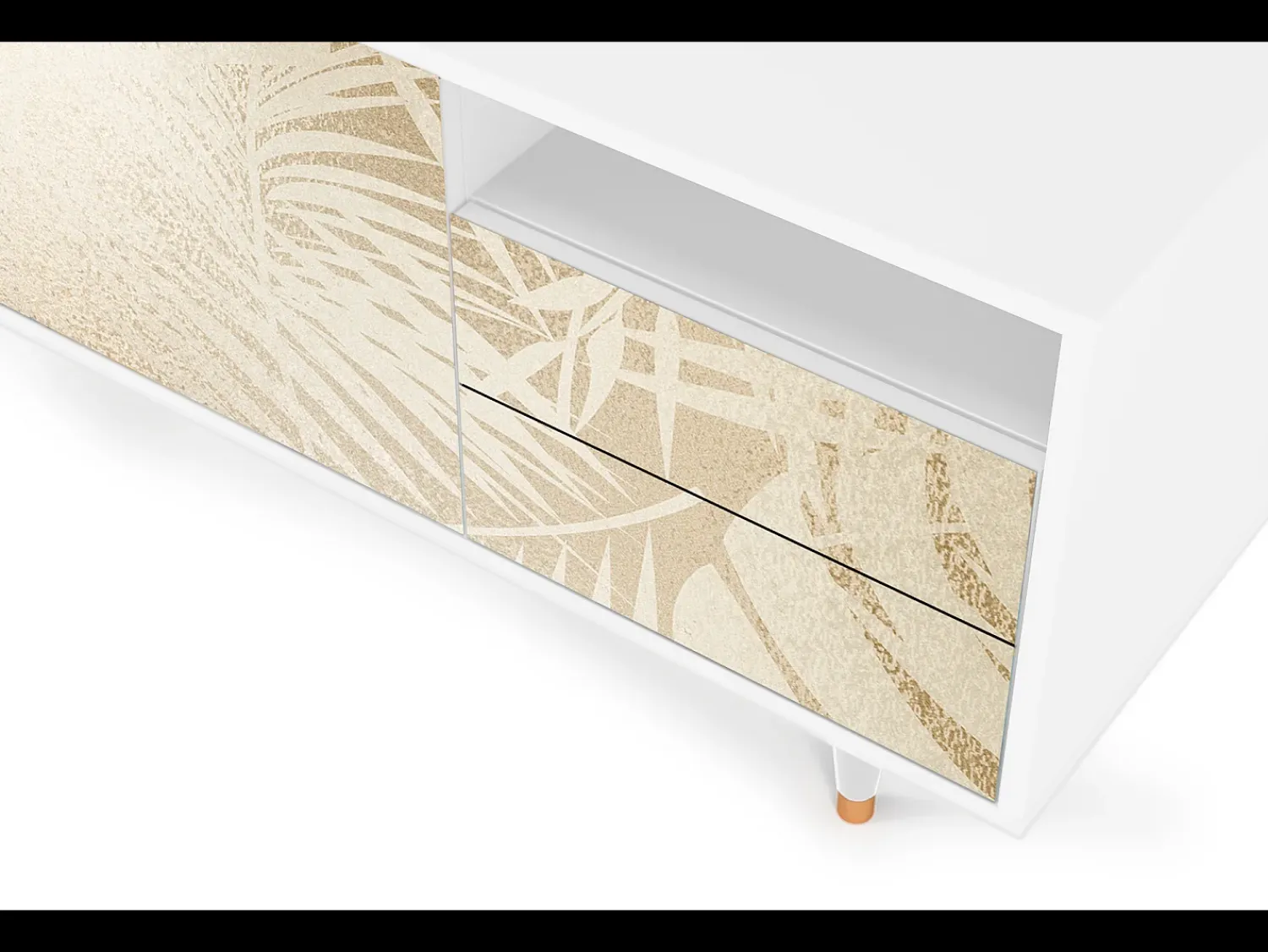 Mueble de TV - 125х56х41 cm - T7 - Plant of the Dessert, Branco^ Móvel De Tv