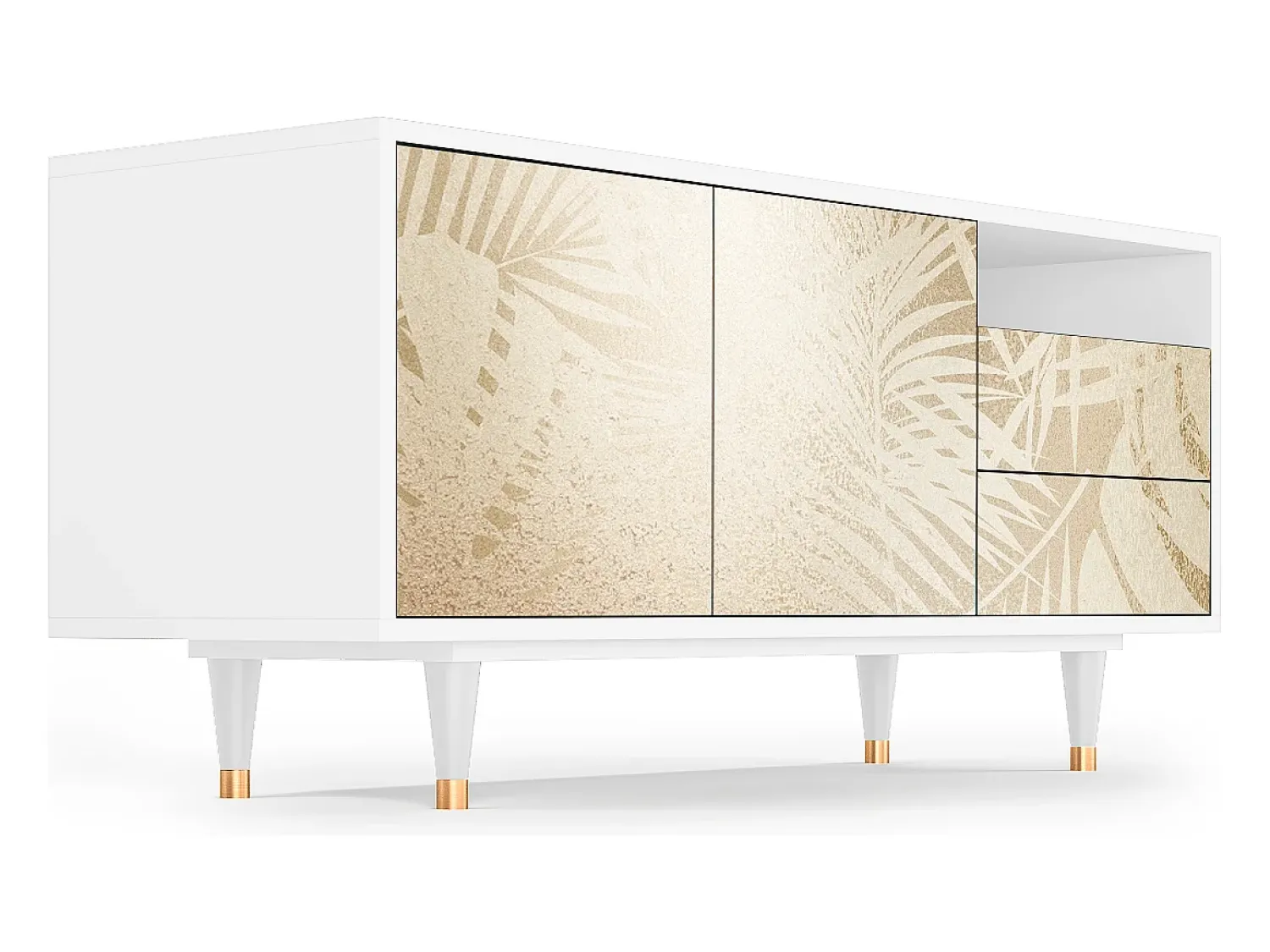 Mueble de TV - 125х56х41 cm - T7 - Plant of the Dessert, Branco^ Móvel De Tv