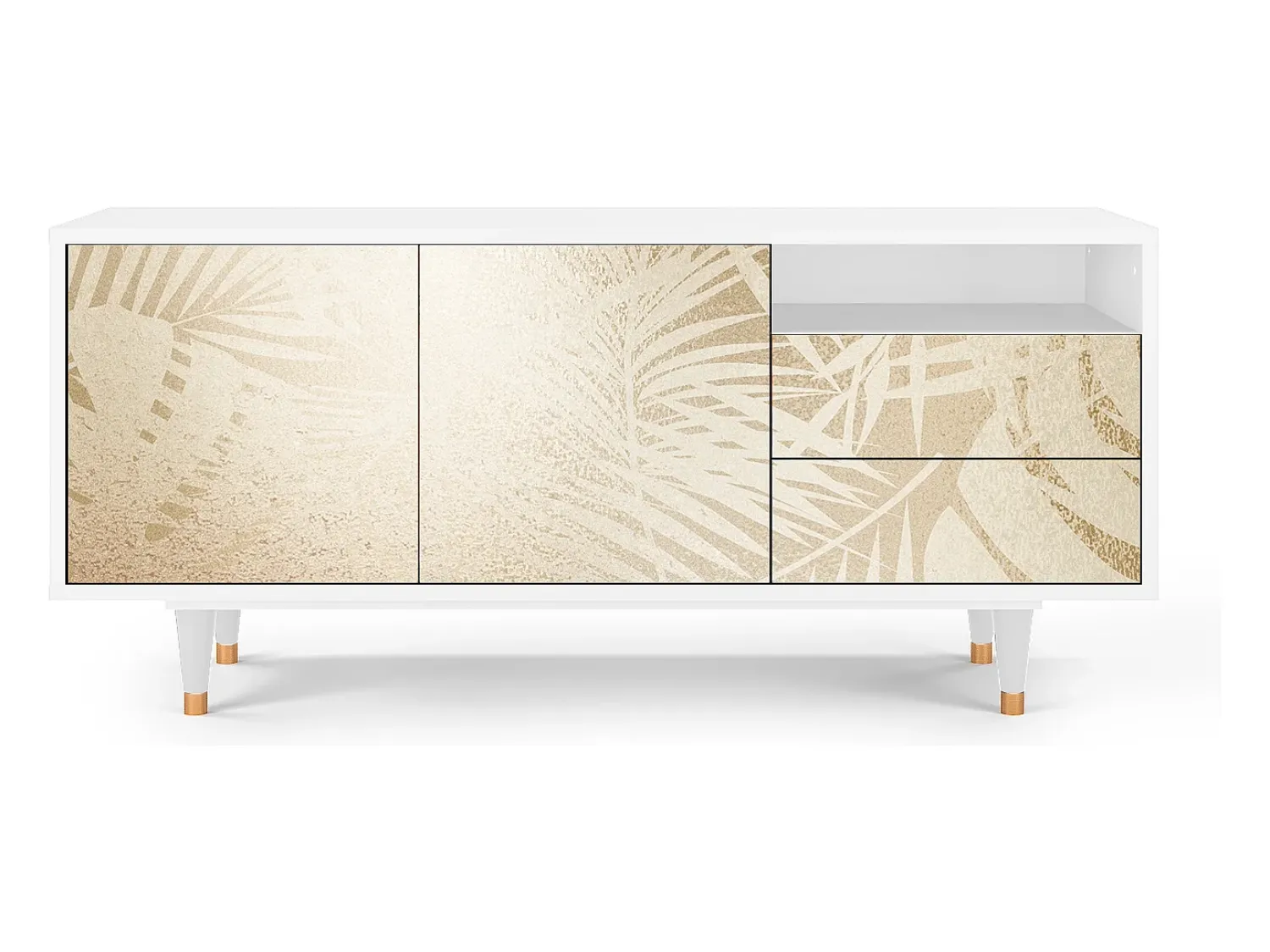 Mueble de TV - 125х56х41 cm - T7 - Plant of the Dessert, Branco^ Móvel De Tv