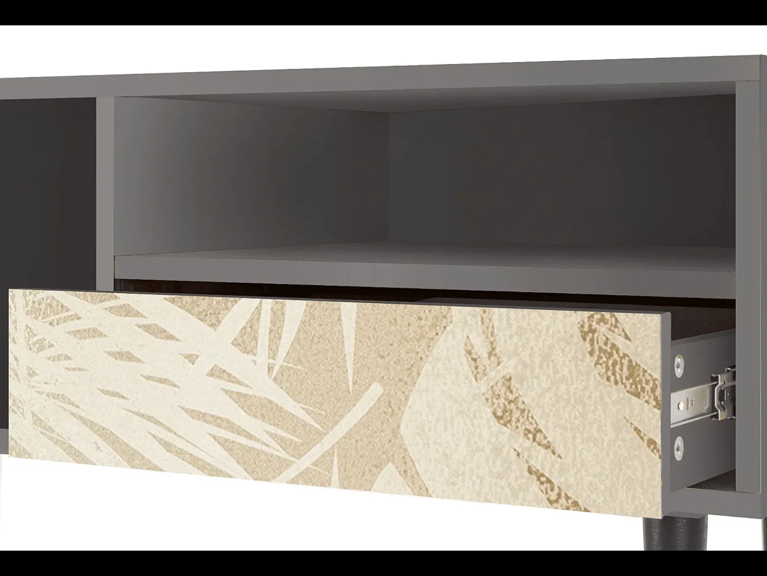 Móvel De Tv| Mueble de TV - 115х59х48 cm - T3 - Plant of the Dessert, Cinza Cinzento