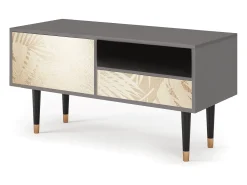 Móvel De Tv| Mueble de TV - 115х59х48 cm - T3 - Plant of the Dessert, Cinza Cinzento