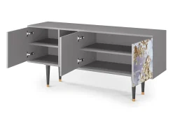 Móvel De Tv| Mueble de TV - 150х69х41 cm - T5 - Planet Earth, Cinza Cinzento