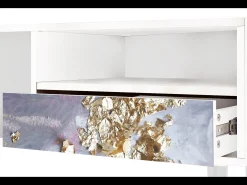 Móvel De Tv* Mueble de TV - 115х59х48 cm - T3 - Planet Earth, Branco Bege