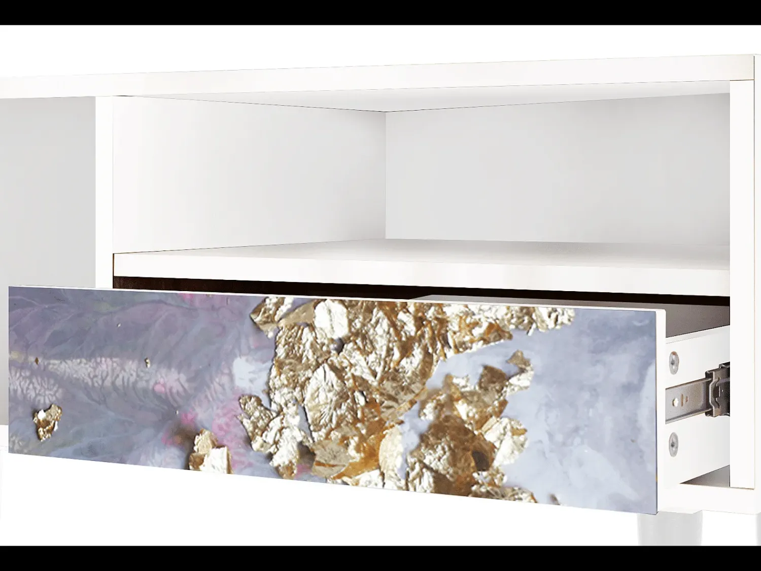 Móvel De Tv* Mueble de TV - 115х59х48 cm - T3 - Planet Earth, Branco Bege