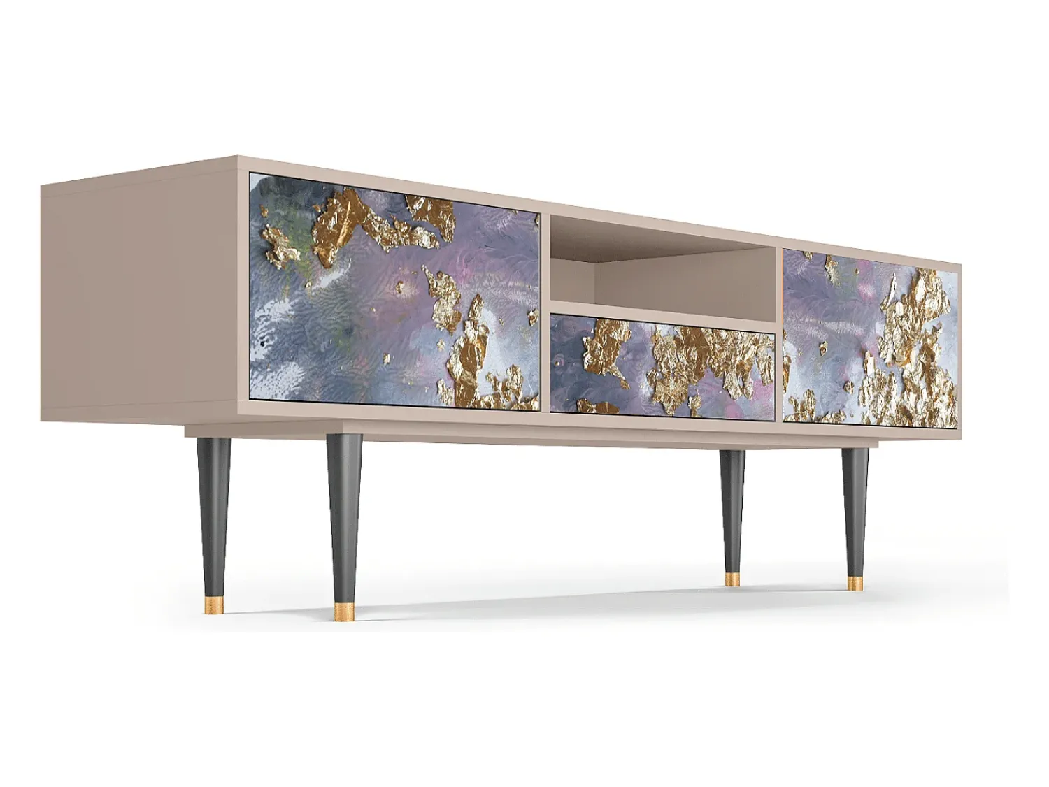 Clearance Mueble de TV - 170х59х41 cm - T6 - Planet Earth, Latte Bege