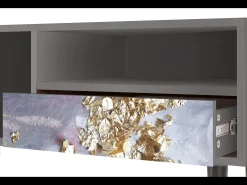Mueble de TV - 115х59х48 cm - T3 - Planet Earth, Cinza^ Móvel De Tv