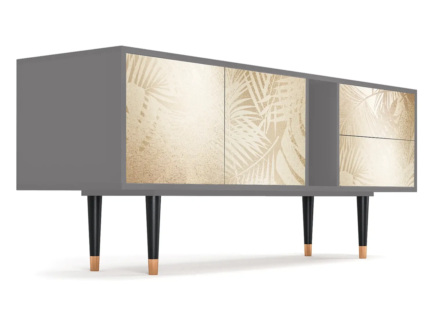 Móvel De Tv| Mueble de TV - 170х69х48 cm - T1 - Plant of the Dessert, Cinza Cinzento