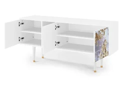 Móvel De Tv| Mueble de TV - 150х69х41 cm - T5 - Planet Earth, Branco Bege