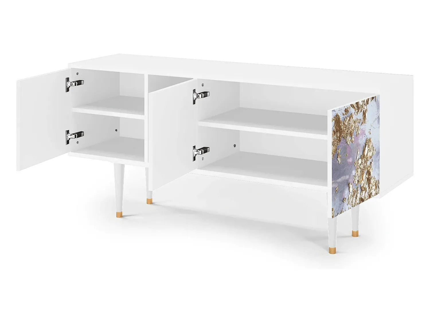Móvel De Tv| Mueble de TV - 150х69х41 cm - T5 - Planet Earth, Branco Bege