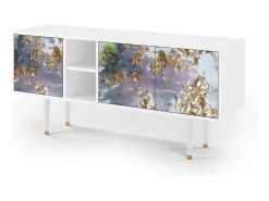 Móvel De Tv| Mueble de TV - 150х69х41 cm - T5 - Planet Earth, Branco Bege