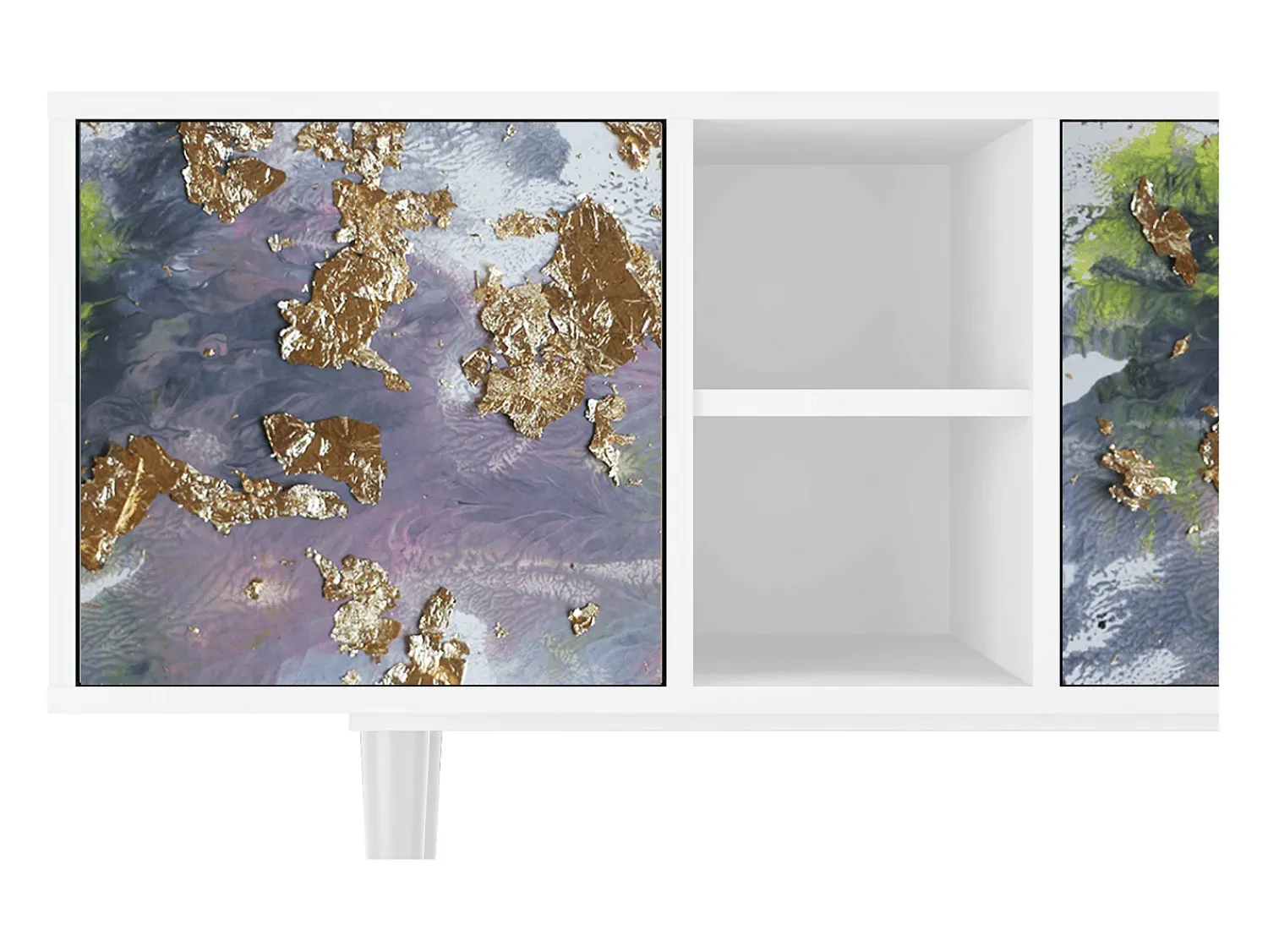 Móvel De Tv| Mueble de TV - 150х69х41 cm - T5 - Planet Earth, Branco Bege
