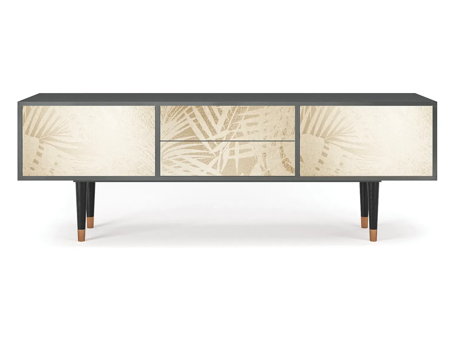 Móvel De Tv* Mueble de TV - 170х59х48 cm - T4 - Plant of the Dessert, Antracite Cinza antracite