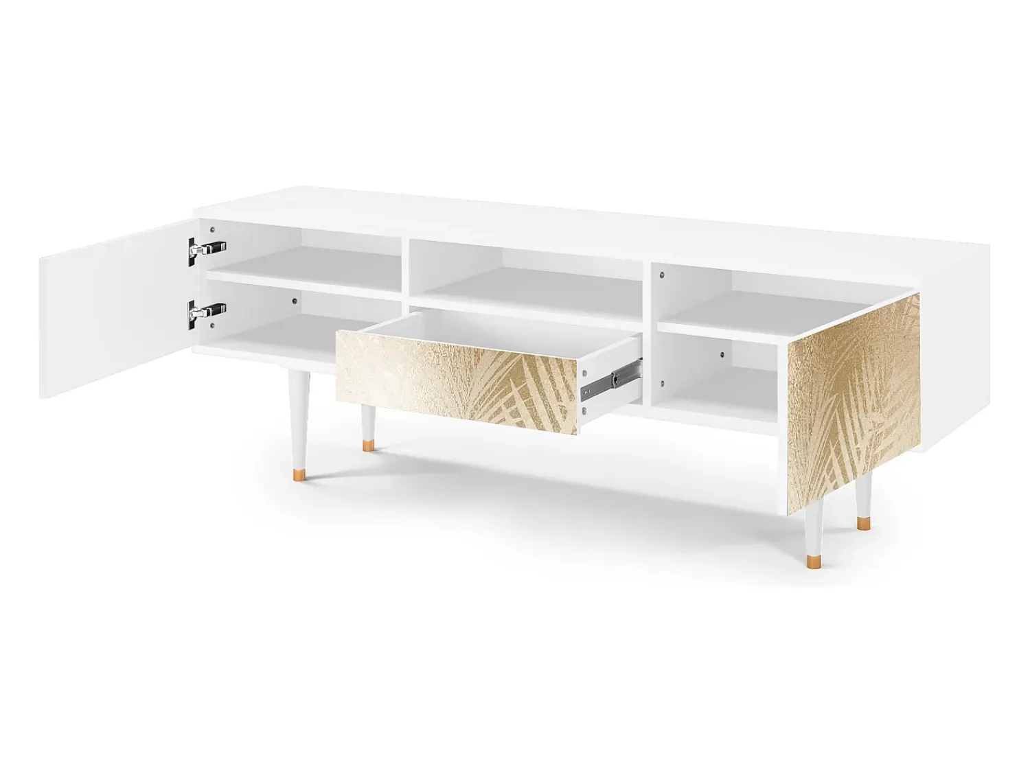 Mueble de TV - 170х59х41 cm - T6 - Plant of the Dessert, Branco^ Móvel De Tv