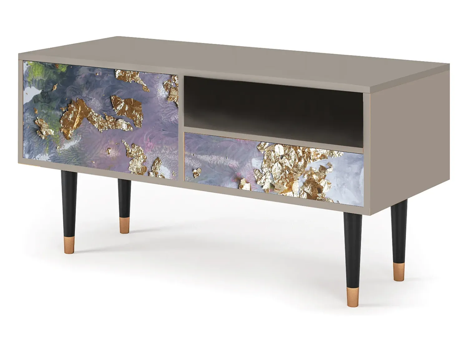 Móvel De Tv| Mueble de TV - 115х59х48 cm - T3 - Planet Earth, Areia Bege