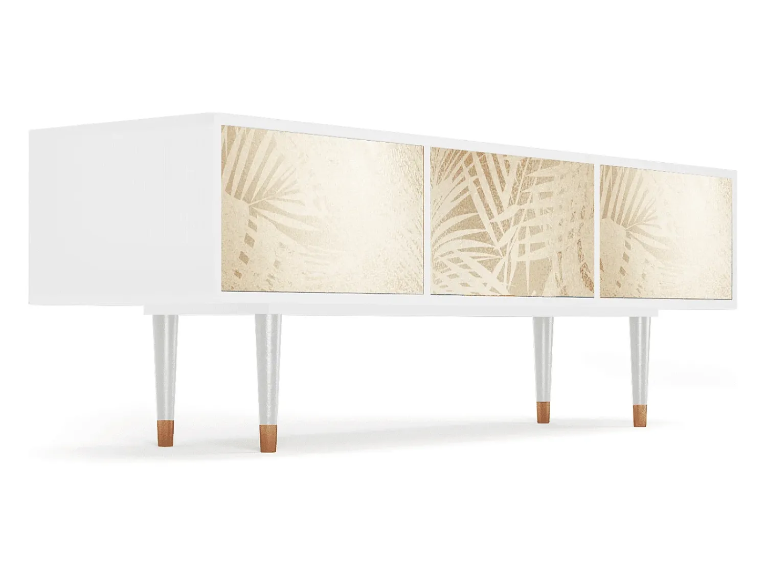Móvel De Tv* Mueble de TV - 170х59х48 cm - T4 - Plant of the Dessert, Branco Bege