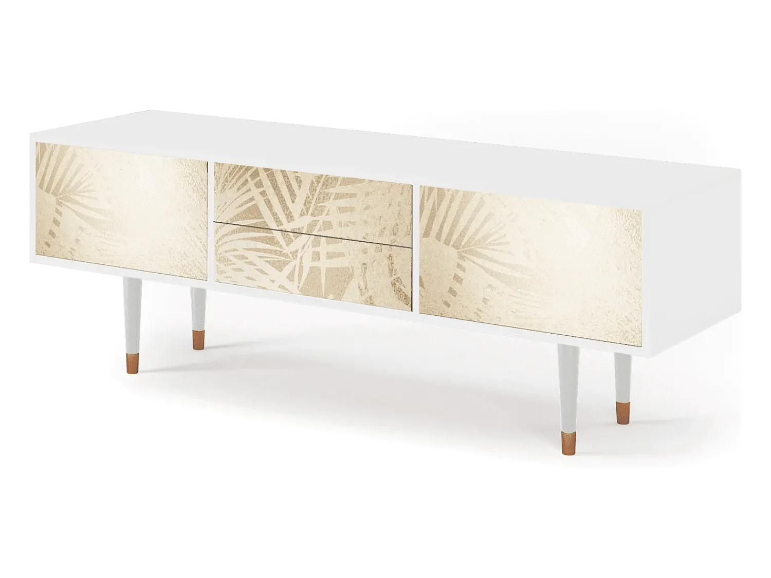 Móvel De Tv* Mueble de TV - 170х59х48 cm - T4 - Plant of the Dessert, Branco Bege