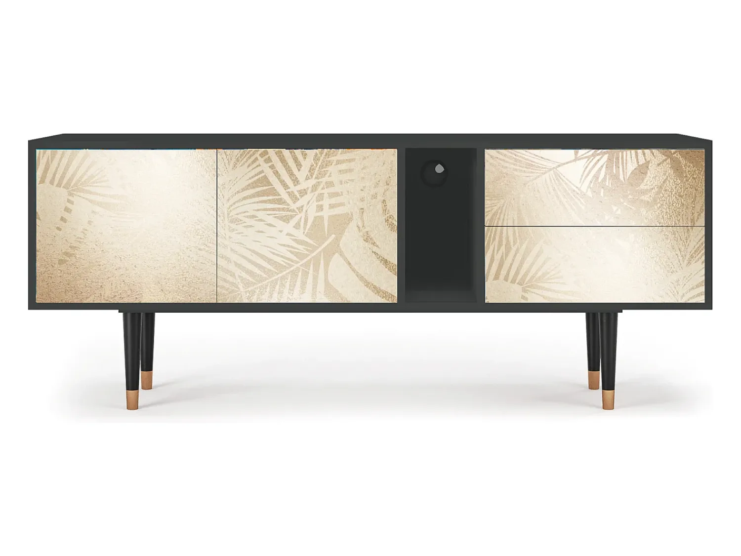 Móvel De Tv* Mueble de TV - 170х69х48 cm - T1 - Plant of the Dessert, Antracite Cinza antracite