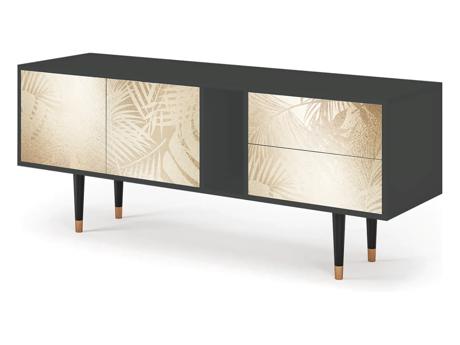 Móvel De Tv* Mueble de TV - 170х69х48 cm - T1 - Plant of the Dessert, Antracite Cinza antracite