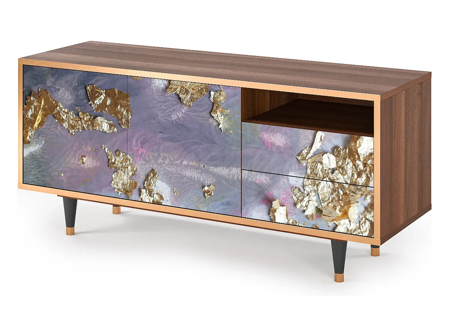 Mueble de TV - 125х56х41 cm - T7 - Planet Earth, Nogueira^ Móvel De Tv