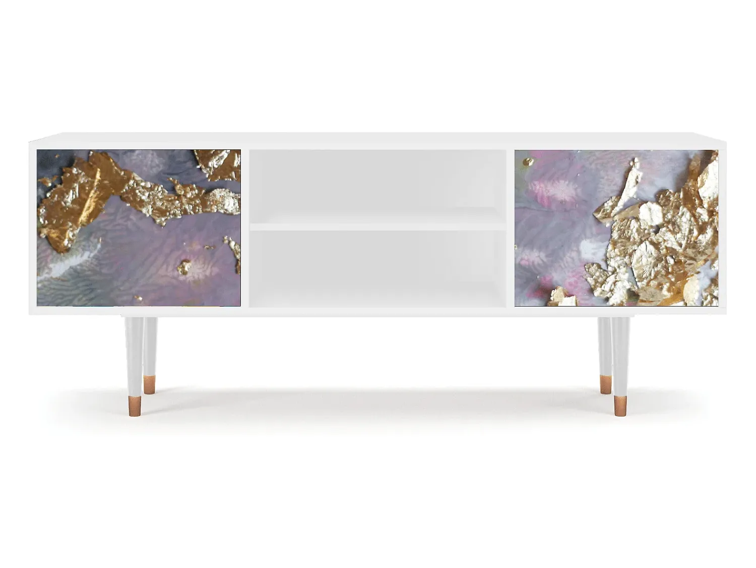 Móvel De Tv* Mueble de TV - 170х69х48 cm - T2 - Planet Earth, Branco Bege