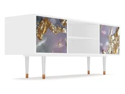 Móvel De Tv* Mueble de TV - 170х69х48 cm - T2 - Planet Earth, Branco Bege