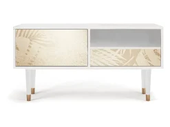Móvel De Tv* Mueble de TV - 115х59х48 cm - T3 - Plant of the Dessert, Branco Bege