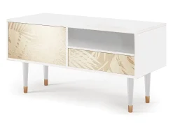 Móvel De Tv* Mueble de TV - 115х59х48 cm - T3 - Plant of the Dessert, Branco Bege
