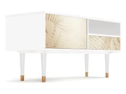 Móvel De Tv* Mueble de TV - 115х59х48 cm - T3 - Plant of the Dessert, Branco Bege