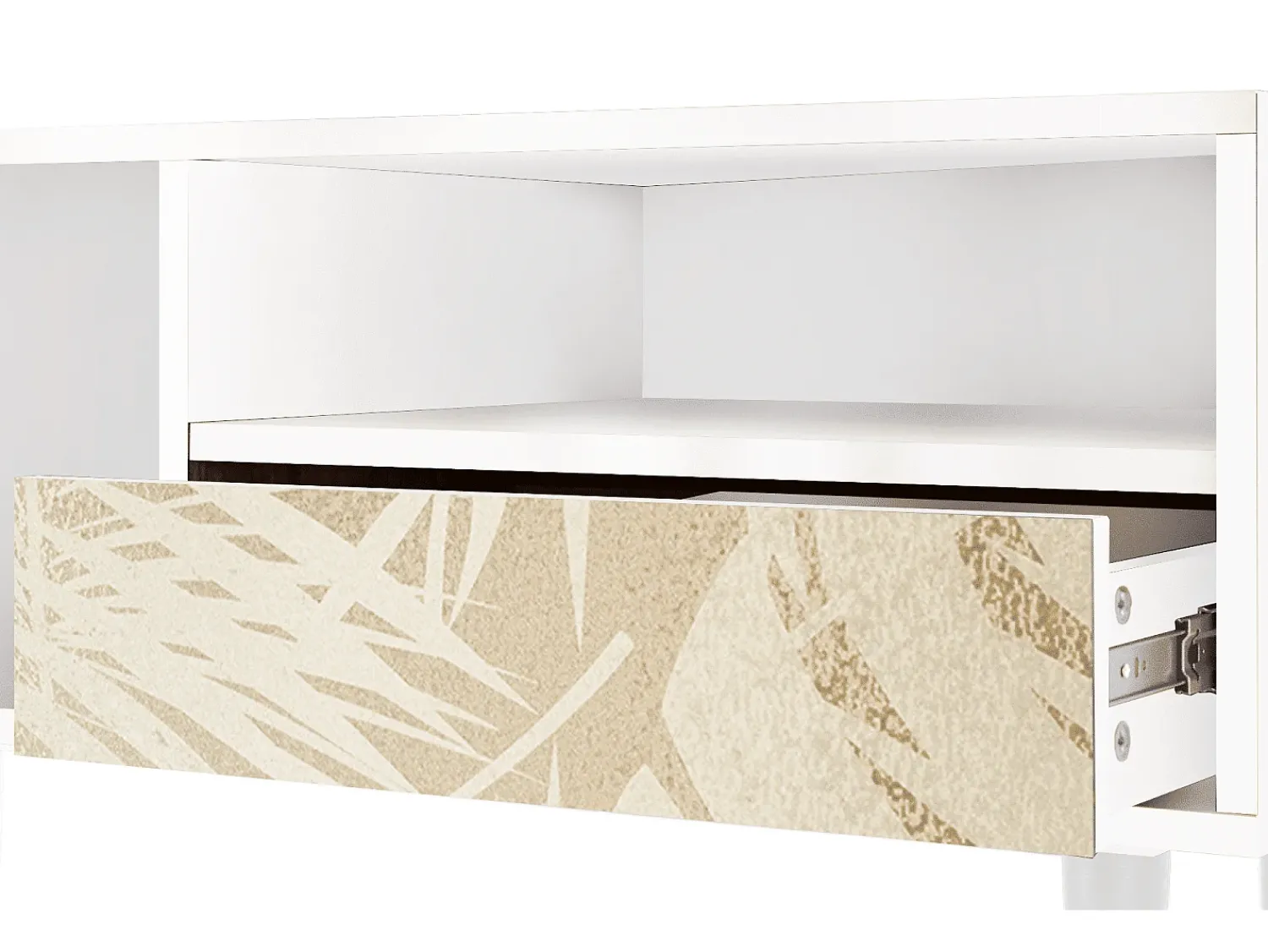 Móvel De Tv* Mueble de TV - 115х59х48 cm - T3 - Plant of the Dessert, Branco Bege