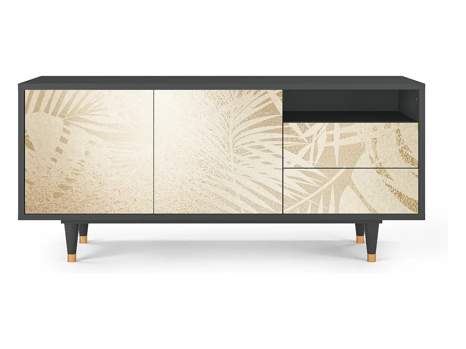 Hot Mueble de TV - 125х56х41 cm - T7 - Plant of the Dessert, Antracite Cinza antracite
