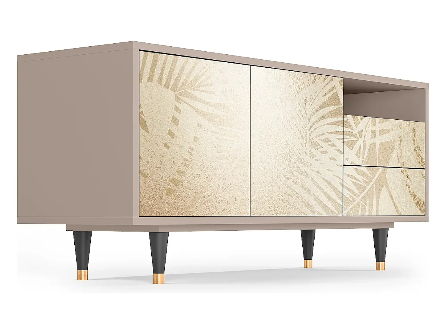 Clearance Mueble de TV - 125х56х41 cm - T7 - Plant of the Dessert, Latte Bege