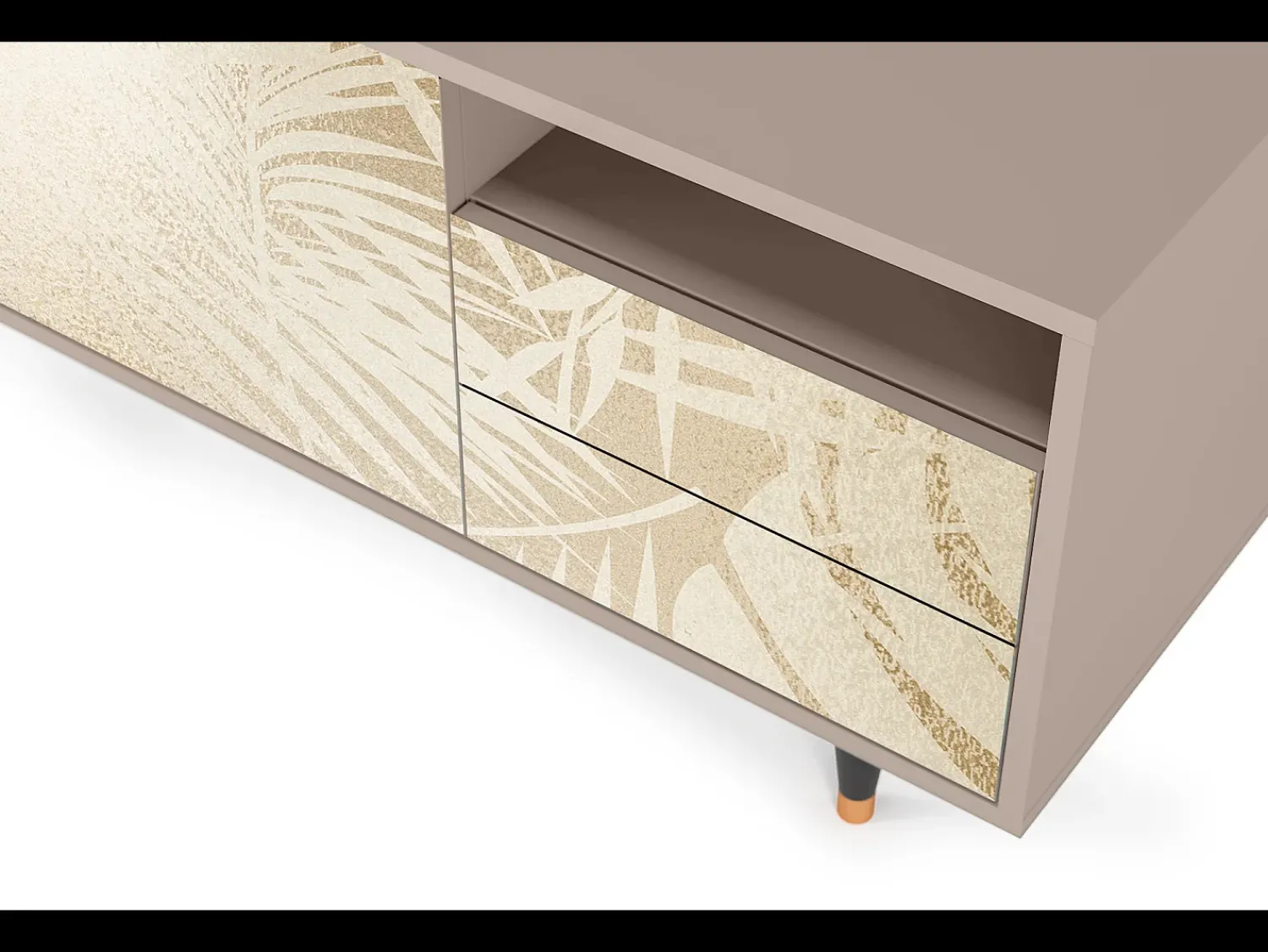 Clearance Mueble de TV - 125х56х41 cm - T7 - Plant of the Dessert, Latte Bege