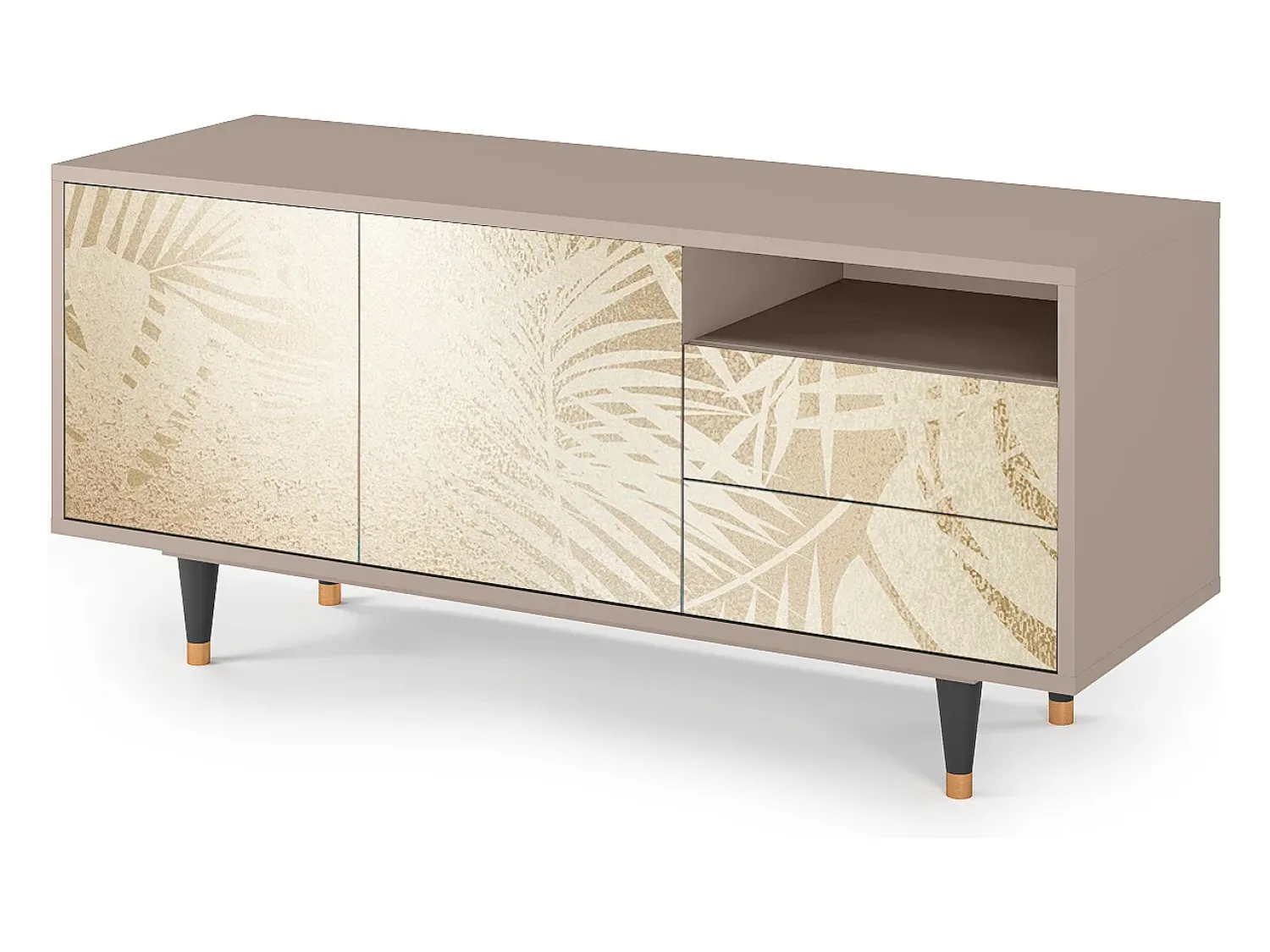 Clearance Mueble de TV - 125х56х41 cm - T7 - Plant of the Dessert, Latte Bege
