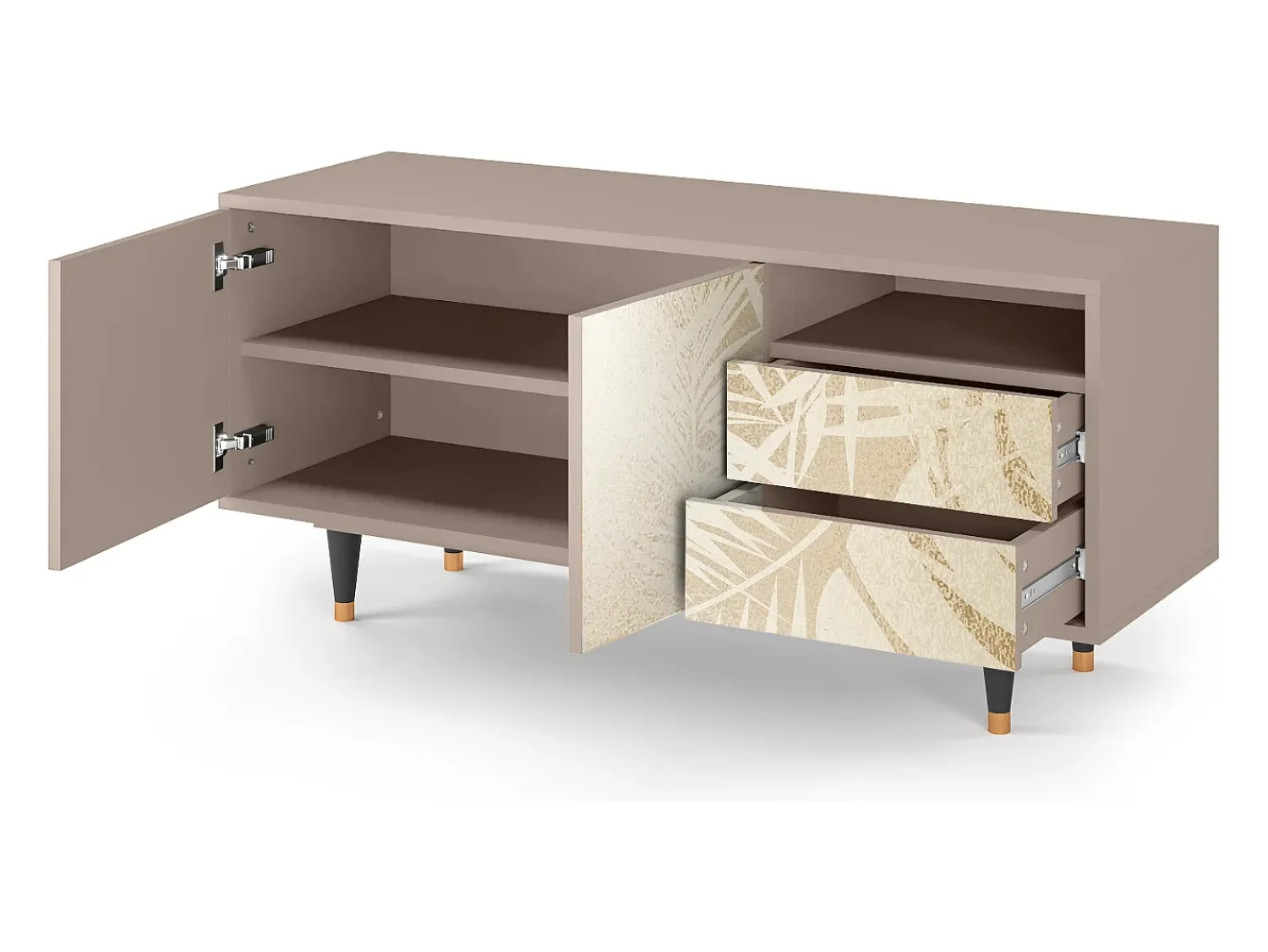 Clearance Mueble de TV - 125х56х41 cm - T7 - Plant of the Dessert, Latte Bege