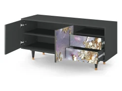 Discount Mueble de TV - 125х56х41 cm - T7 - Planet Earth, Antracite Cinza antracite