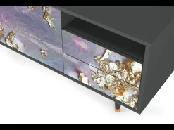 Discount Mueble de TV - 125х56х41 cm - T7 - Planet Earth, Antracite Cinza antracite