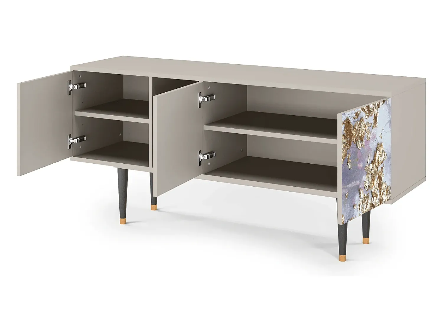 Clearance Mueble de TV - 150х69х41 cm - T5 - Planet Earth, Areia Bege