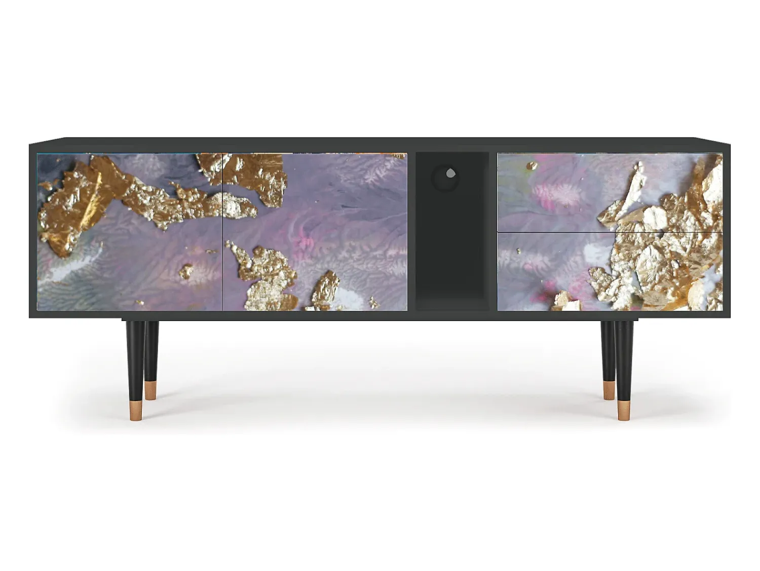 Mueble de TV - 170х69х48 cm - T1 - Planet Earth, Antracite Cinza antracite