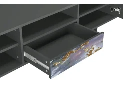 Móvel De Tv| Mueble de TV - 170х59х41 cm - T6 - Planet Earth, Antracite Cinza antracite
