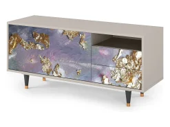 Móvel De Tv* Mueble de TV - 125х56х41 cm - T7 - Planet Earth, Areia Bege