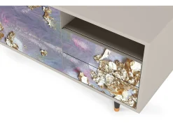 Móvel De Tv* Mueble de TV - 125х56х41 cm - T7 - Planet Earth, Areia Bege