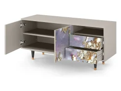 Móvel De Tv* Mueble de TV - 125х56х41 cm - T7 - Planet Earth, Areia Bege