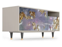 Móvel De Tv* Mueble de TV - 125х56х41 cm - T7 - Planet Earth, Areia Bege